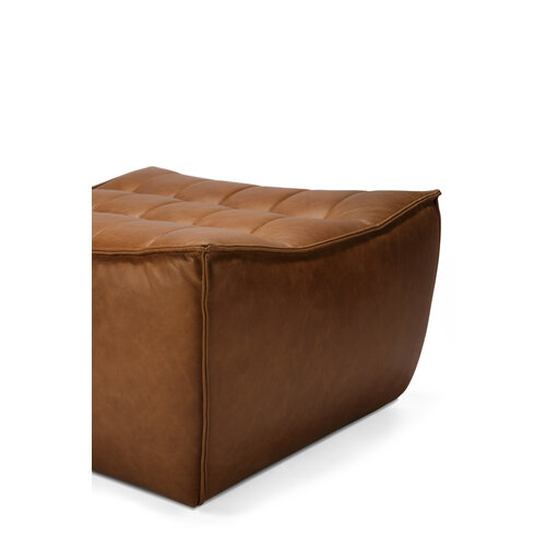 Ethnicraft N701 Sofa poef leder old saddle