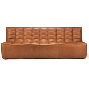 Ethnicraft N701 canapé 3-places en cuir Old saddle