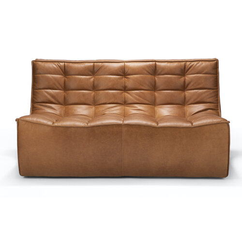 Ethnicraft N701 Sofa tweezit leder old saddle