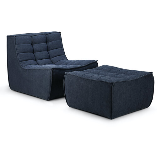 Ethnicraft N701 Sofa poef gerecycleerde eco stof