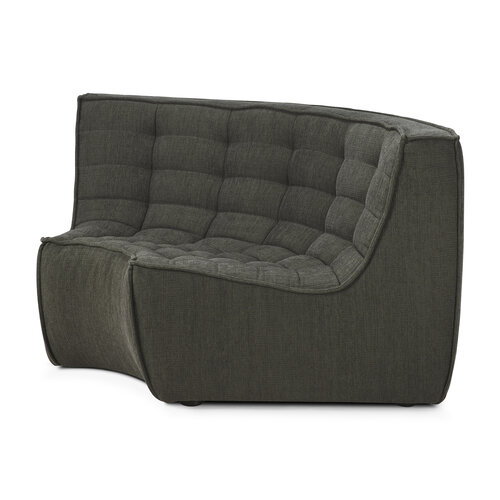 Ethnicraft N701 Sofa rond hoekelement gerecycleerde eco stof