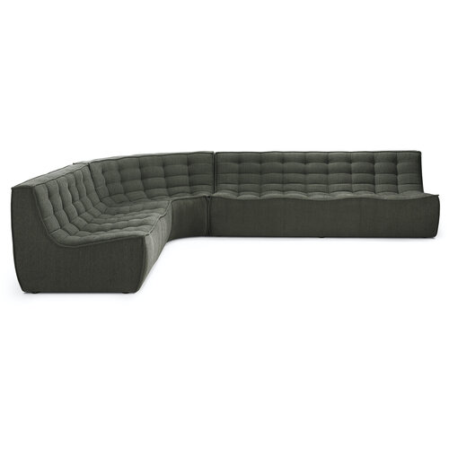 Ethnicraft N701 Sofa rond hoekelement gerecycleerde eco stof