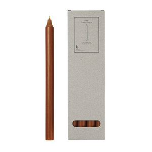 Broste Copenhagen Bougie classique rustique terracotta 21mm x 29,5 cm - lot de 8 Broste Copenhagen Bougie classique rustique terracotta 21mm x 29,5 cm - lot de 8