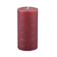 Kaars rustic burgundy Ø 7 X H 13,5 cm