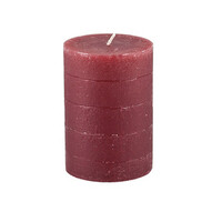 Kaars rustic burgundy Ø7 X H 10 cm