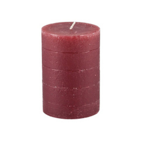 Broste Copenhagen Kaars rustic burgundy Ø7 X H 10 cm