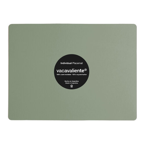 Vacavaliente SRL Ruca placemat rechthoekig Sage Green recycl. leer