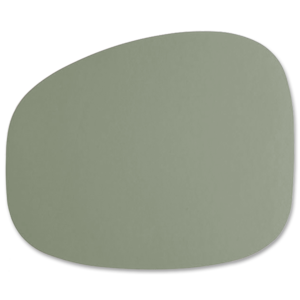 Vacavaliente SRL Ruca set de table forme pierre Sage Green en cuir recyclé Vacavaliente SRL Ruca set de table forme pierre Sage Green en cuir recyclé