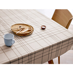 Södahl Tartan nappe lavable au mètre - Beige Södahl Tartan nappe lavable au mètre - Beige