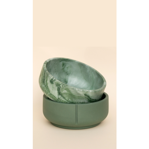 Pino Klassieke voerbak/drinkbak small duck green gemarmerd