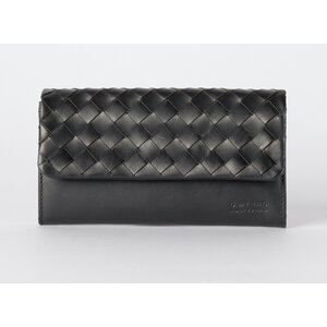 O My Bag Pau's Pouch en cuir tissé classique noir O My Bag Pau's Pouch en cuir tissé classique noir