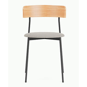 Fest Amsterdam Friday chaise de salle à manger cadre noir/dossier bois