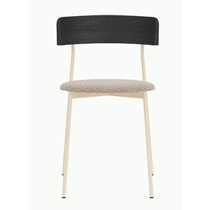 Fest Amsterdam Friday chaise de salle à manger cadre sable/dossier noir