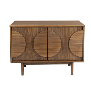 Zuiver Groove buffet/meuble bas en noyer 2 portes Zuiver Groove buffet/meuble bas en noyer 2 portes
