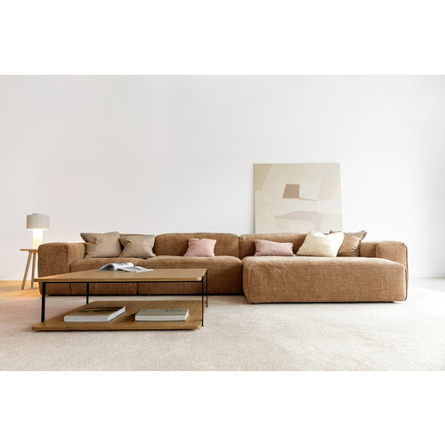 Sits Edda sofa 2 x armrest + element 74 + element 114 + chaise longue 144 bloom teddy brown