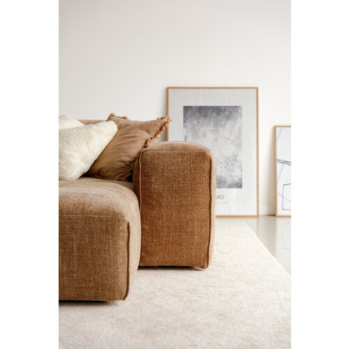 Sits Edda sofa 2 x armrest + element 74 + element 114 + chaise longue 144 bloom teddy brown