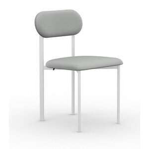 Studio Henk Oblique chaise de salle à manger rembourrée cadre blanc Olbia natural 01
