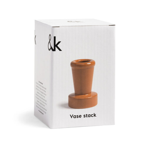 &Klevering Stack vaas terra