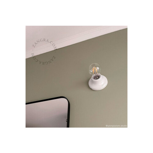 zangra Plafondlamp / wandlamp wit porselein