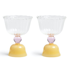 &Klevering Tulip verre caramel - lot de 2