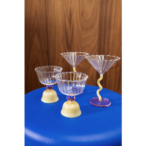 &Klevering Tulip glas caramel - set van 2