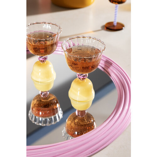 &Klevering Tulip glas caramel - set van 2