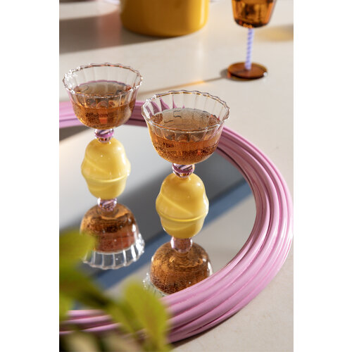 &Klevering Tulip glas caramel - set van 2