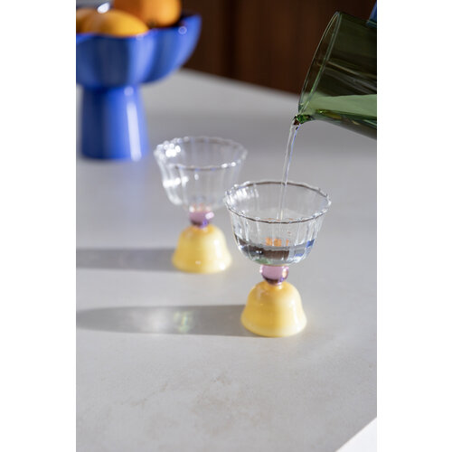 &Klevering Tulip glas caramel - set van 2