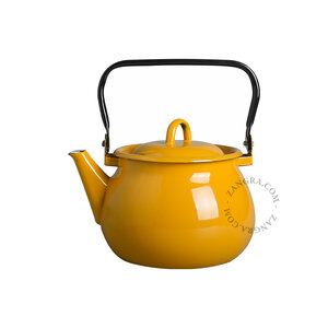zangra Bouilloire 2,5 l moutarde en émail