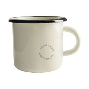 zangra Tasse 25 cl ivoire en émail zangra Tasse 25 cl ivoire en émail