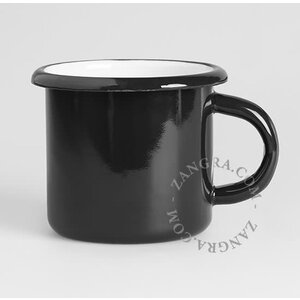 zangra Tasse 25 cl noire en émail zangra Tasse 25 cl noire en émail