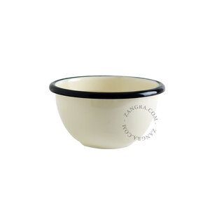 zangra Bol Ø 10 cm ivoire en émail