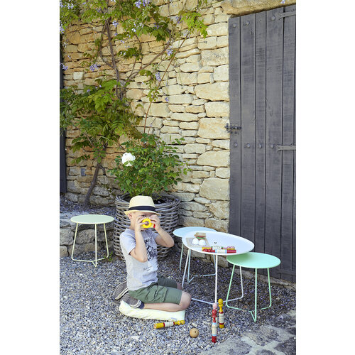 Fermob Cocotte bijzettafel citron givré metaal Ø 34,5 x H 36