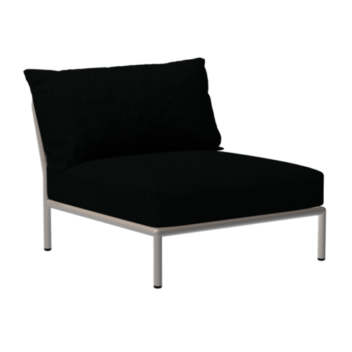 Houe Level2 lounge sofa midden module sunbrella heritage - mat witte frame