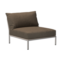 Level2 lounge sofa midden module sunbrella heritage - mat witte frame