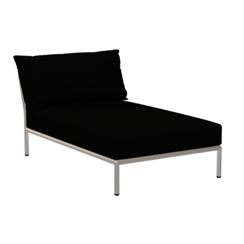 Houe Level2 lounge sofa chaise longue sunbrella heritage - mat witte frame
