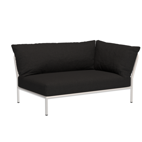 Houe Level2 lounge sofa rechterhoek sunbrella heritage - mat witte frame