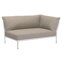 Level2 lounge sofa rechterhoek sunbrella heritage - mat witte frame