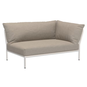 Houe Level2 lounge sofa rechterhoek sunbrella heritage - mat witte frame