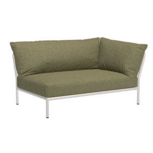 Houe Level2 canapé lounge angle droit sunbrella heritage - cadre blanc mat