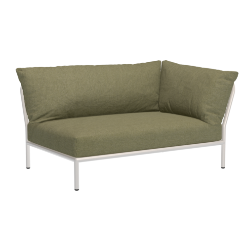 Houe Level2 lounge sofa rechterhoek sunbrella heritage - mat witte frame