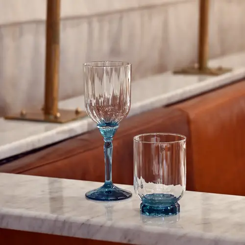 Bormioli Rocco Florian dof glas lichtblauw - set van 4
