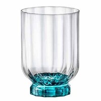 Florian dof glas lichtblauw - set van 4