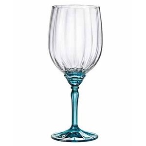 Bormioli Rocco Florian verre à vin rouge bleu clair - lot de 4
