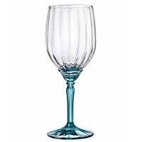 Florian witte wijnglas lichtblauw - set van 4