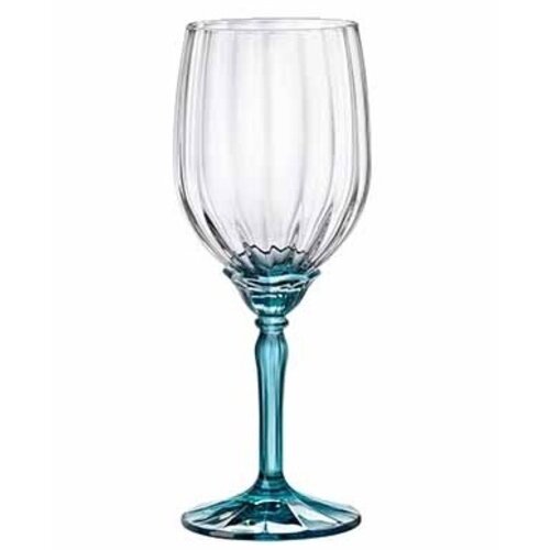 Bormioli Rocco Florian witte wijnglas lichtblauw - set van 4