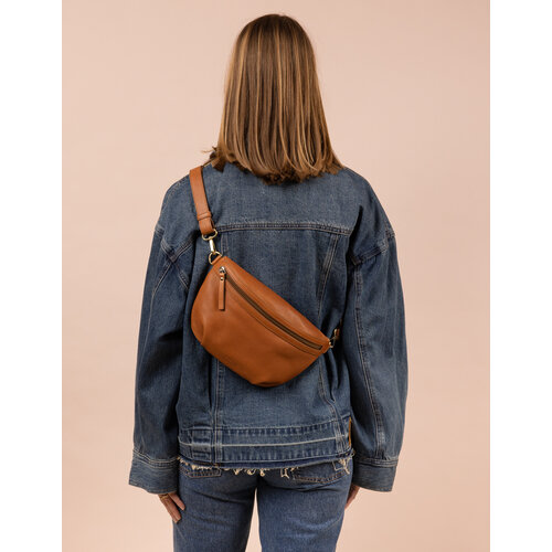 O My Bag Milo bum bag - wild oak soft grain leder