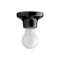 Plafondlamp / wandlamp zwart porselein