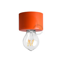 Plafondlamp / wandlamp gelakt oranje Ø 8,5 cm