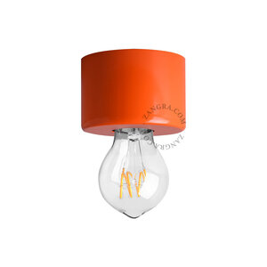 zangra Plafondlamp / wandlamp gelakt oranje Ø 8,5 cm